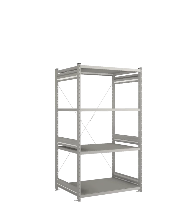Стеллаж СТ-031-Цинк-1855-1000-800-4 полки-Без ребра жесткости