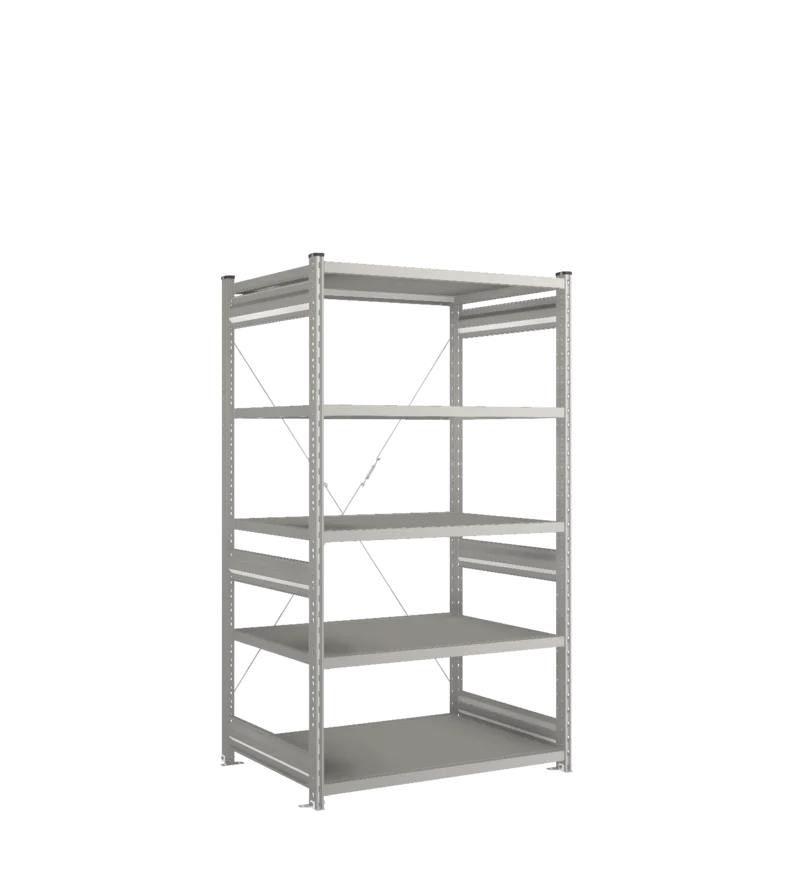 Стеллаж СТ-031-Цинк-1855-1000-800-5 полок-Без ребра жесткости