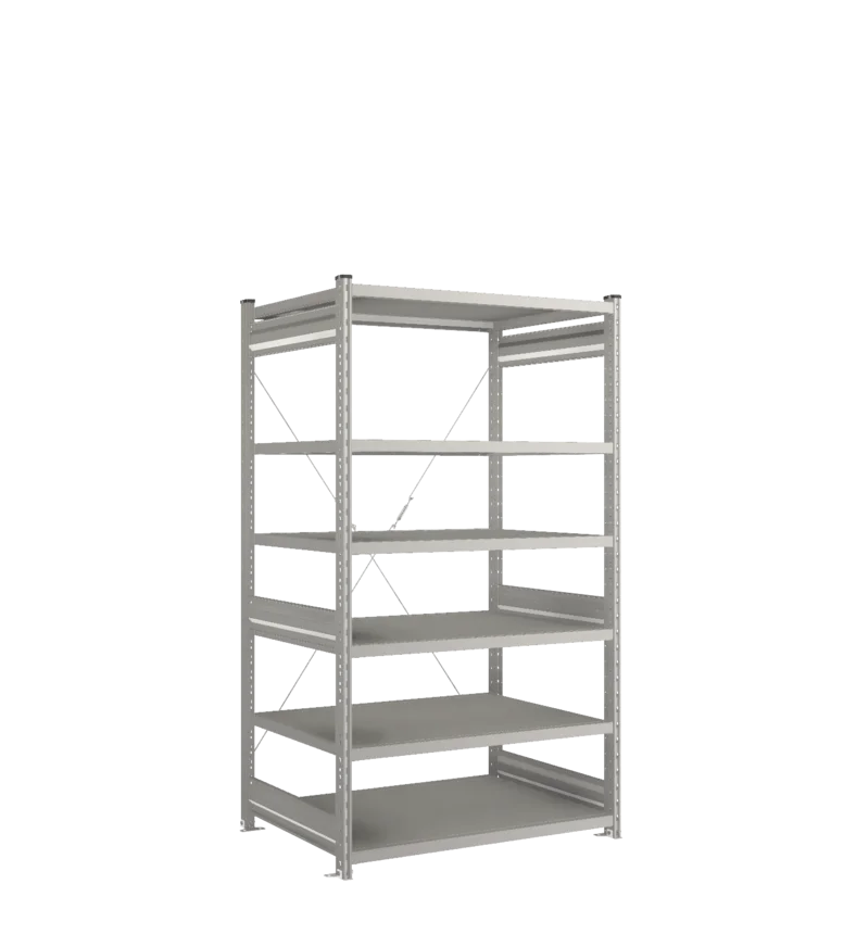 Стеллаж СТ-031-Цинк-1855-1000-800-6 полок-Без ребра жесткости