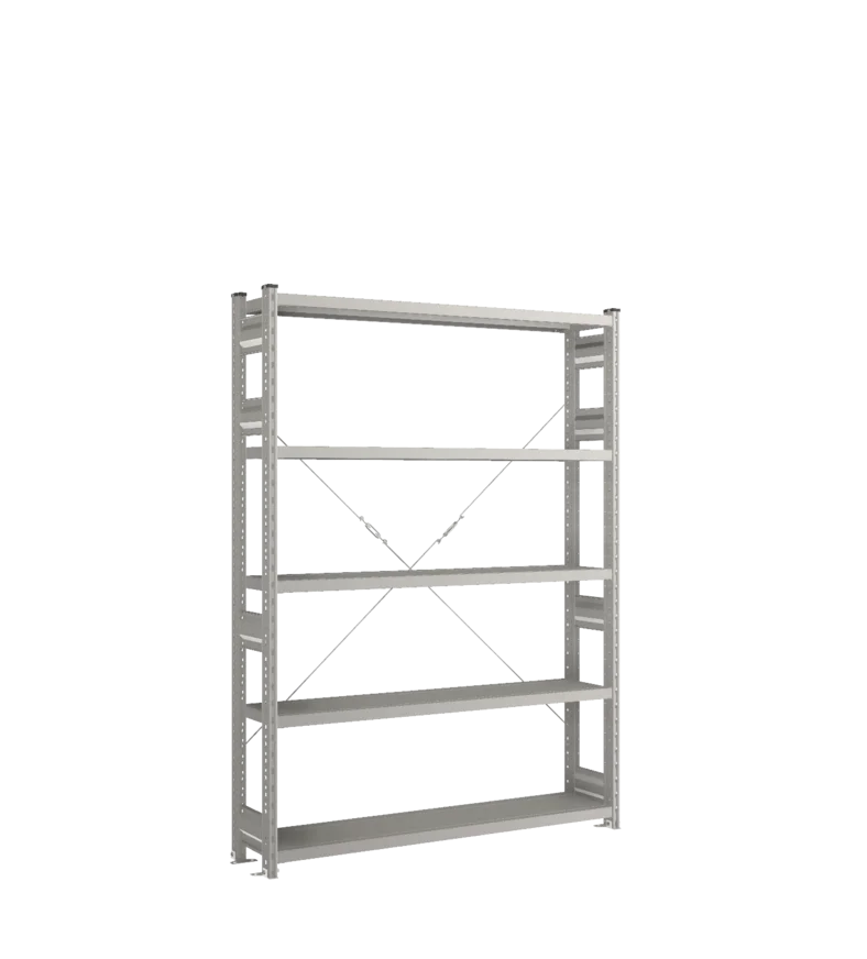 Стеллаж СТ-031-Цинк-1855-1300-300-5 полок-Без ребра жесткости