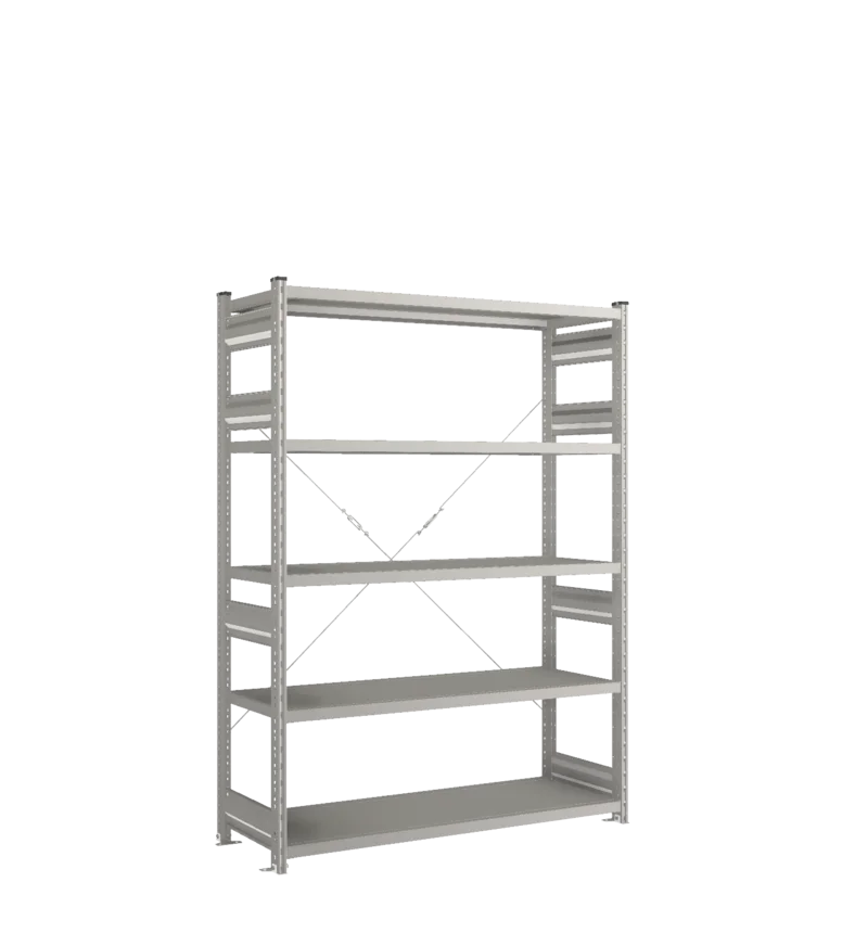 Стеллаж СТ-031-Цинк-1855-1300-500-5 полок-Без ребра жесткости