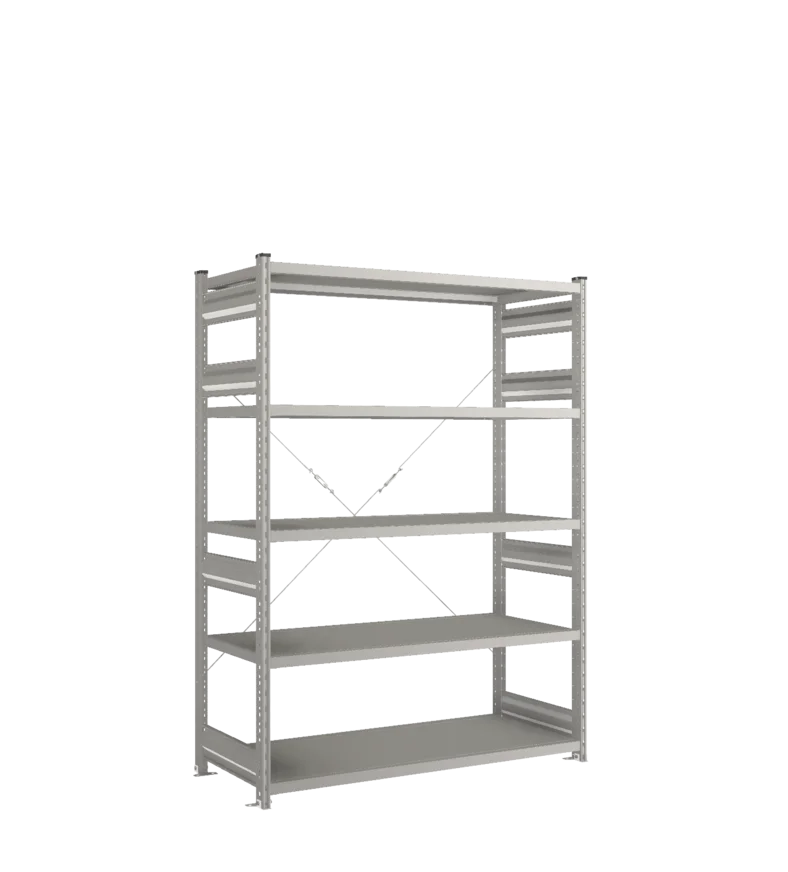 Стеллаж СТ-031-Цинк-1855-1300-600-5 полок-Без ребра жесткости