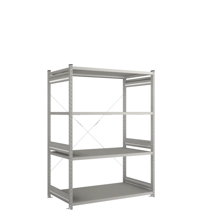 Стеллаж СТ-031-Цинк-1855-1300-800-4 полки-Без ребра жесткости