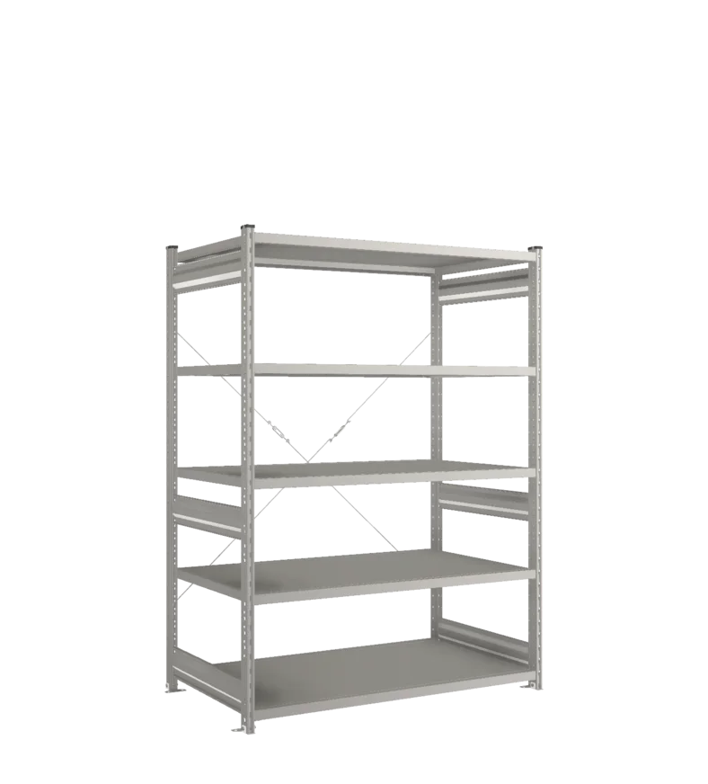 Стеллаж СТ-031-Цинк-1855-1300-800-5 полок-Без ребра жесткости