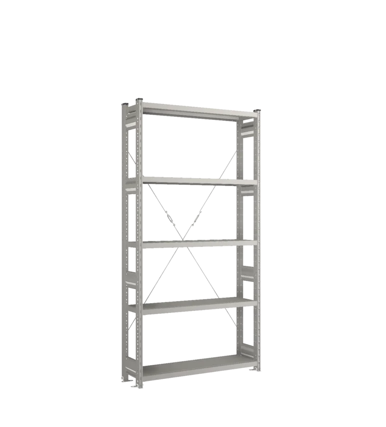 Стеллаж СТ-031-Цинк-2067-1000-300-5 полок-Без ребра жесткости
