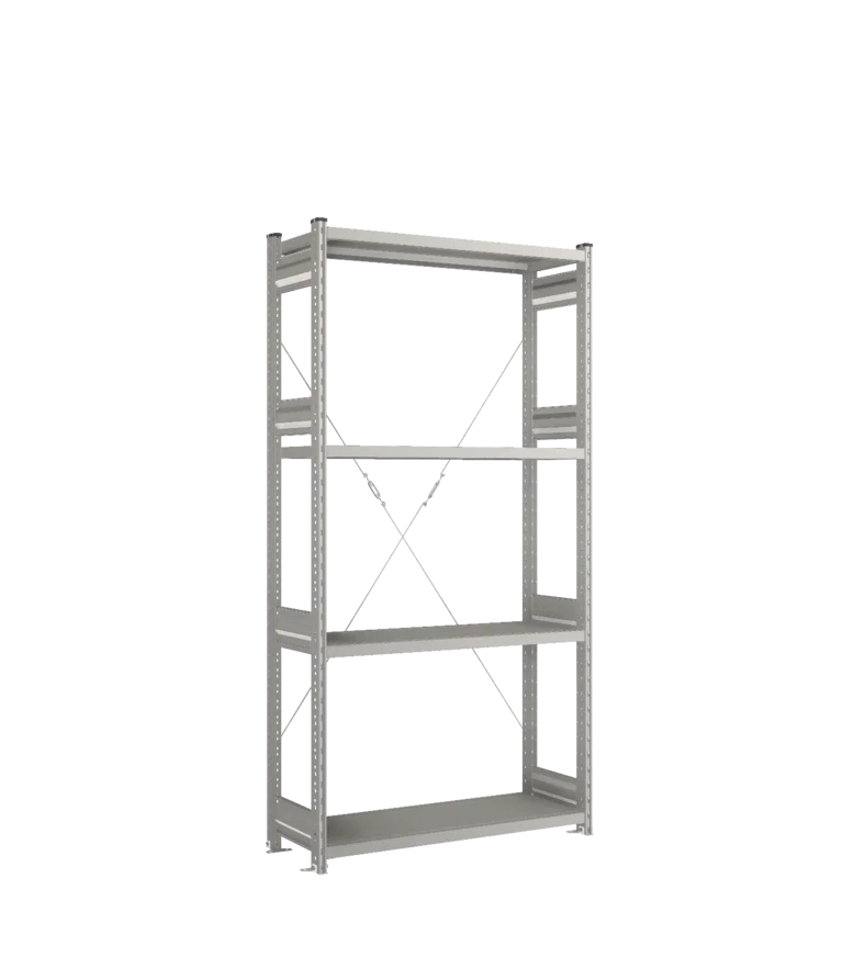 Стеллаж СТ-031-Цинк-2067-1000-400-4 полки-Без ребра жесткости