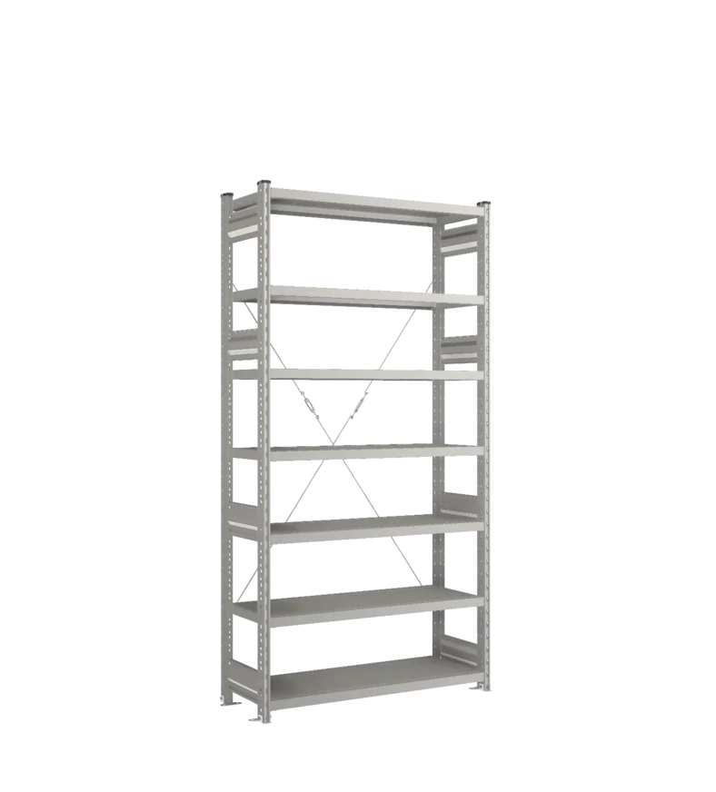 Стеллаж СТ-031-Цинк-2067-1000-400-7 полок-Без ребра жесткости