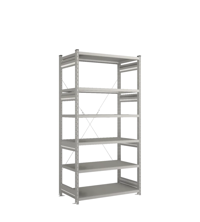 Стеллаж СТ-031-Цинк-2067-1000-600-6 полок-Без ребра жесткости