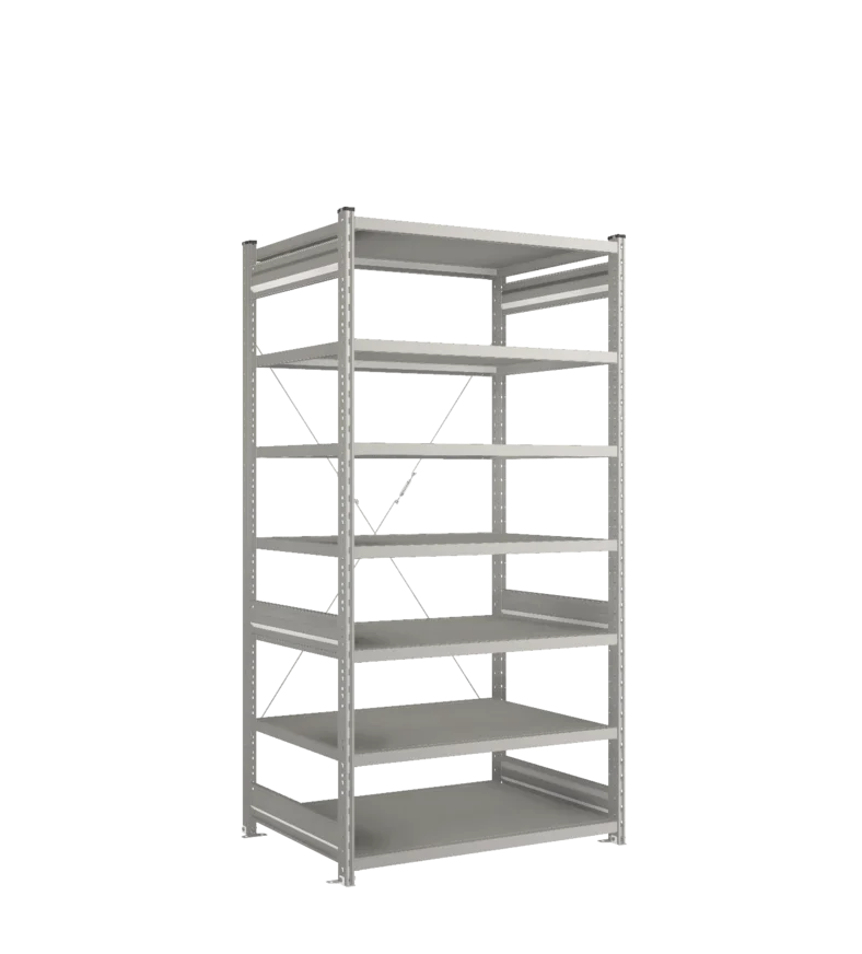 Стеллаж СТ-031-Цинк-2067-1000-800-7 полок-Без ребра жесткости