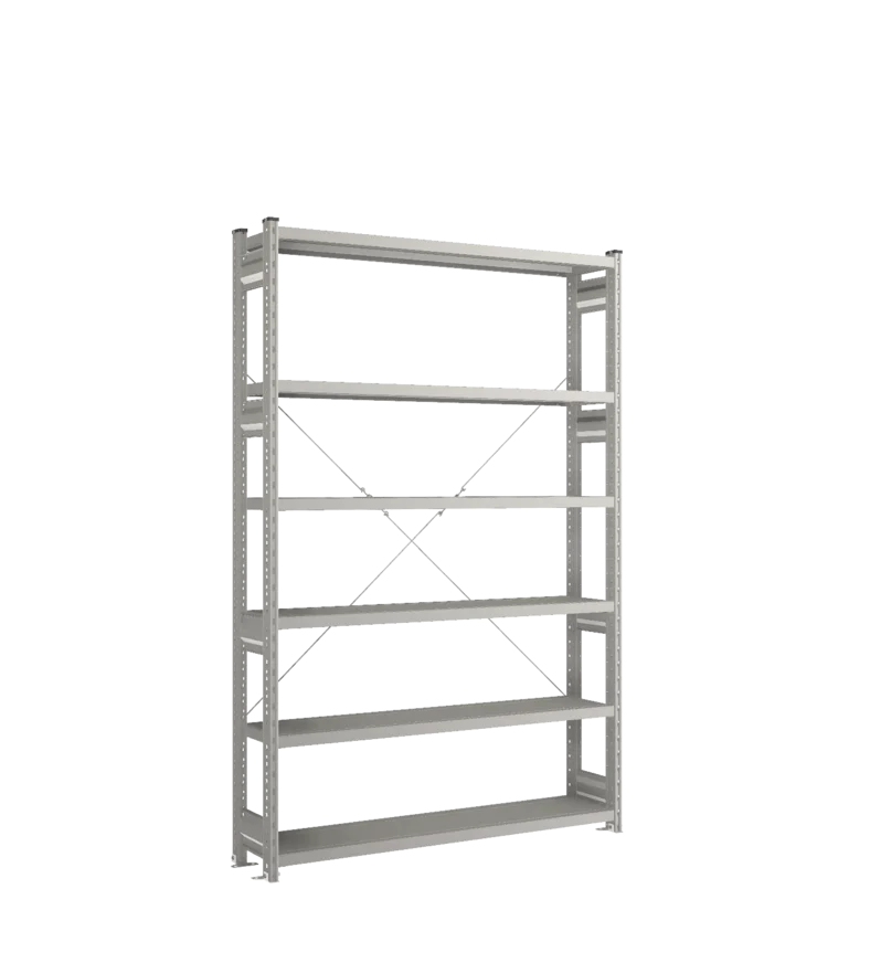 Стеллаж СТ-031-Цинк-2067-1300-300-6 полок-Без ребра жесткости