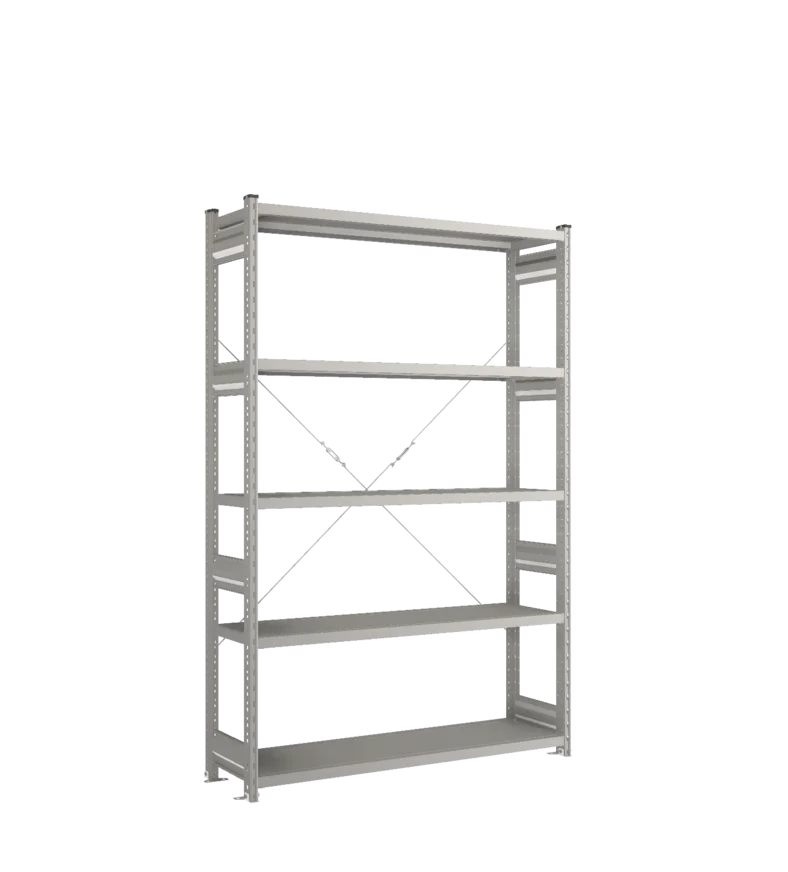 Стеллаж СТ-031-Цинк-2067-1300-400-5 полок-Без ребра жесткости