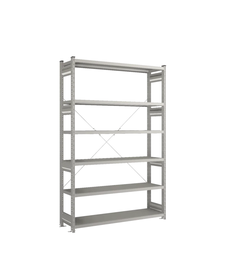Стеллаж СТ-031-Цинк-2067-1300-400-6 полок-Без ребра жесткости