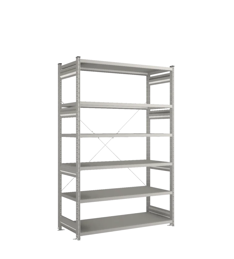 Стеллаж СТ-031-Цинк-2067-1300-600-6 полок-Без ребра жесткости
