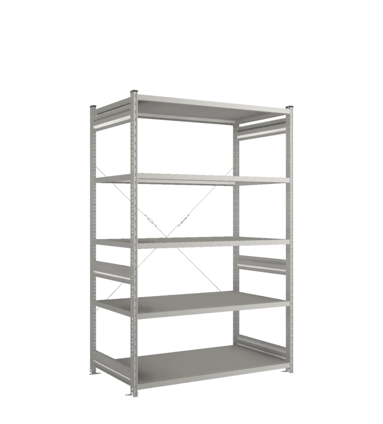 Стеллаж СТ-031-Цинк-2067-1300-800-5 полок-Без ребра жесткости