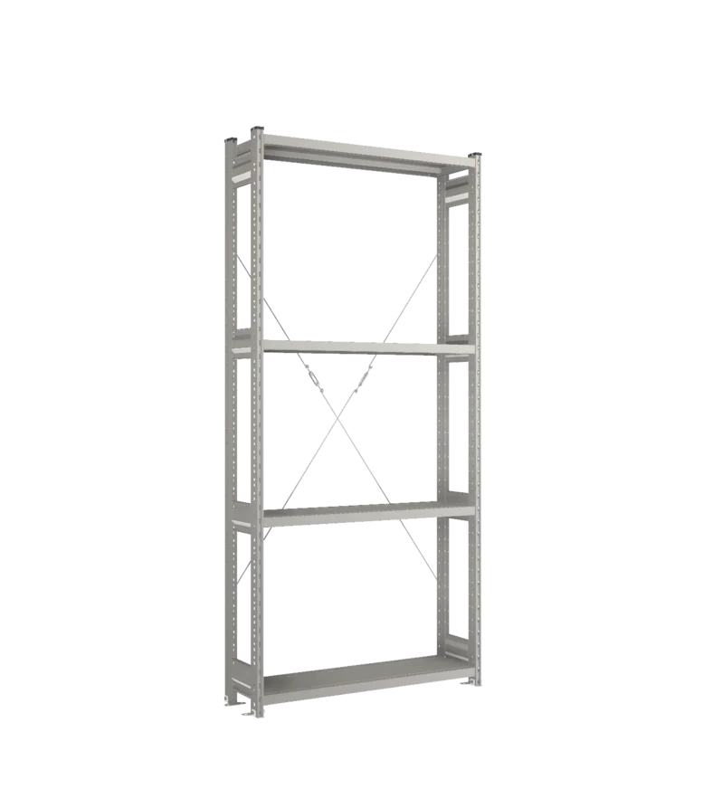 Стеллаж СТ-031-Цинк-2279-1000-300-4 полки-Без ребра жесткости
