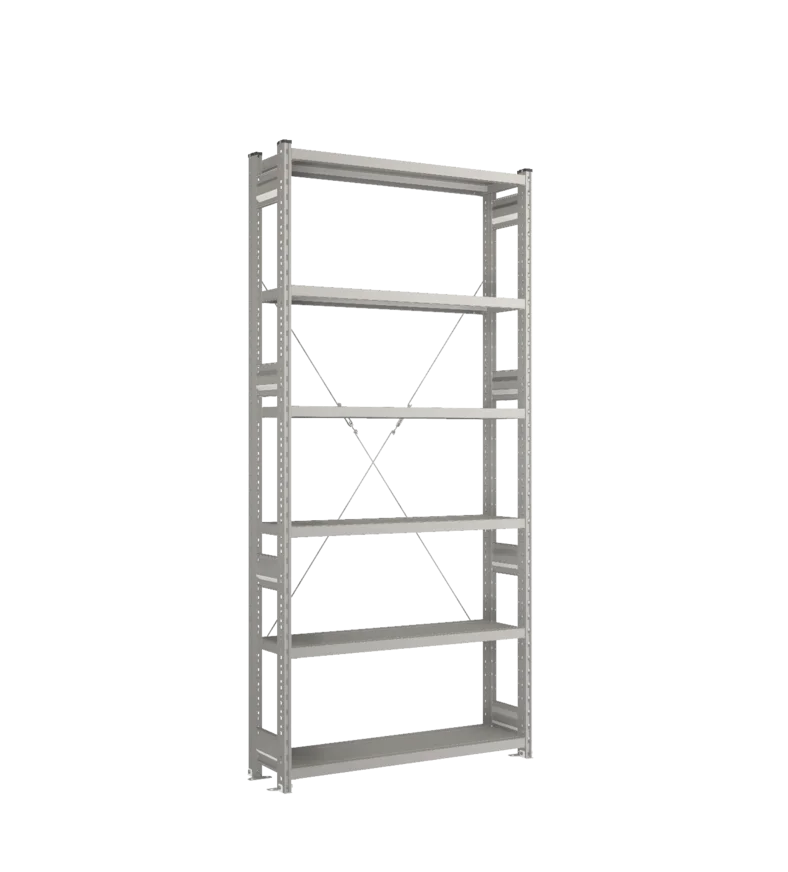 Стеллаж СТ-031-Цинк-2279-1000-300-6 полок-Без ребра жесткости