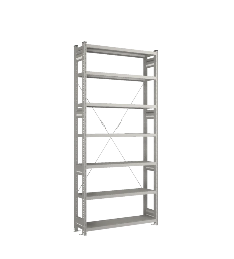 Стеллаж СТ-031-Цинк-2279-1000-300-7 полок-Без ребра жесткости