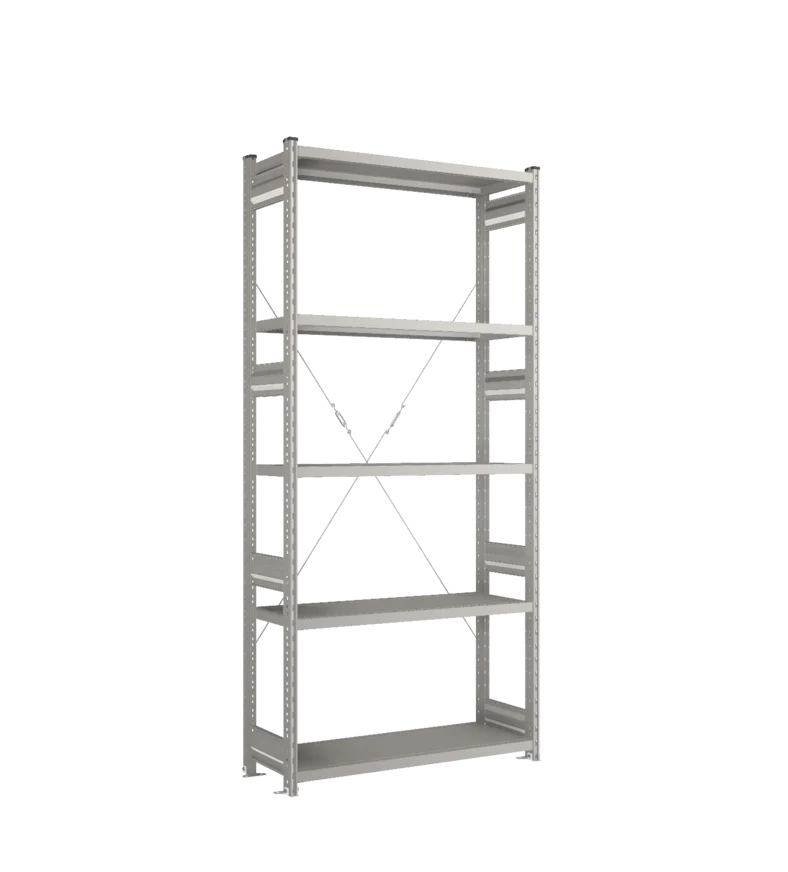 Стеллаж СТ-031-Цинк-2279-1000-400-5 полок-Без ребра жесткости