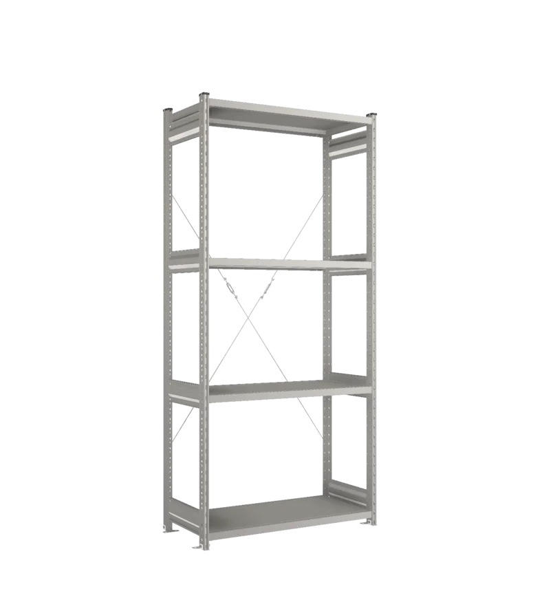 Стеллаж СТ-031-Цинк-2279-1000-500-4 полки-Без ребра жесткости