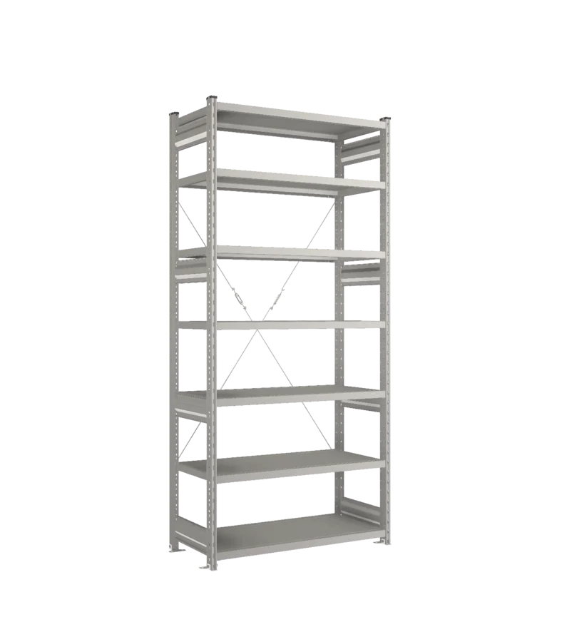 Стеллаж СТ-031-Цинк-2279-1000-500-7 полок-Без ребра жесткости