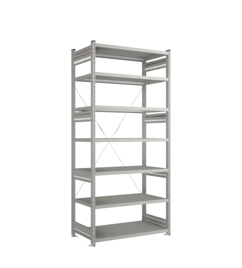Стеллаж СТ-031-Цинк-2279-1000-600-7 полок-Без ребра жесткости