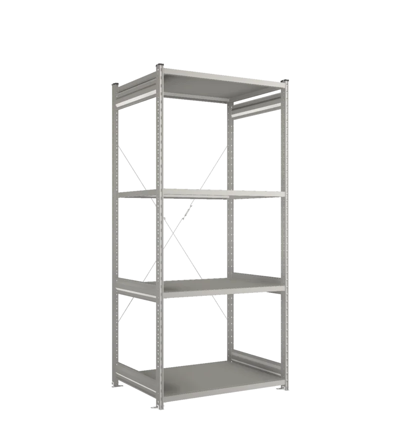 Стеллаж СТ-031-Цинк-2279-1000-800-4 полки-Без ребра жесткости