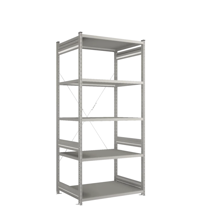 Стеллаж СТ-031-Цинк-2279-1000-800-5 полок-Без ребра жесткости