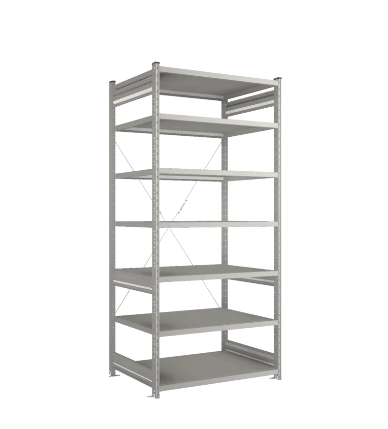 Стеллаж СТ-031-Цинк-2279-1000-800-7 полок-Без ребра жесткости