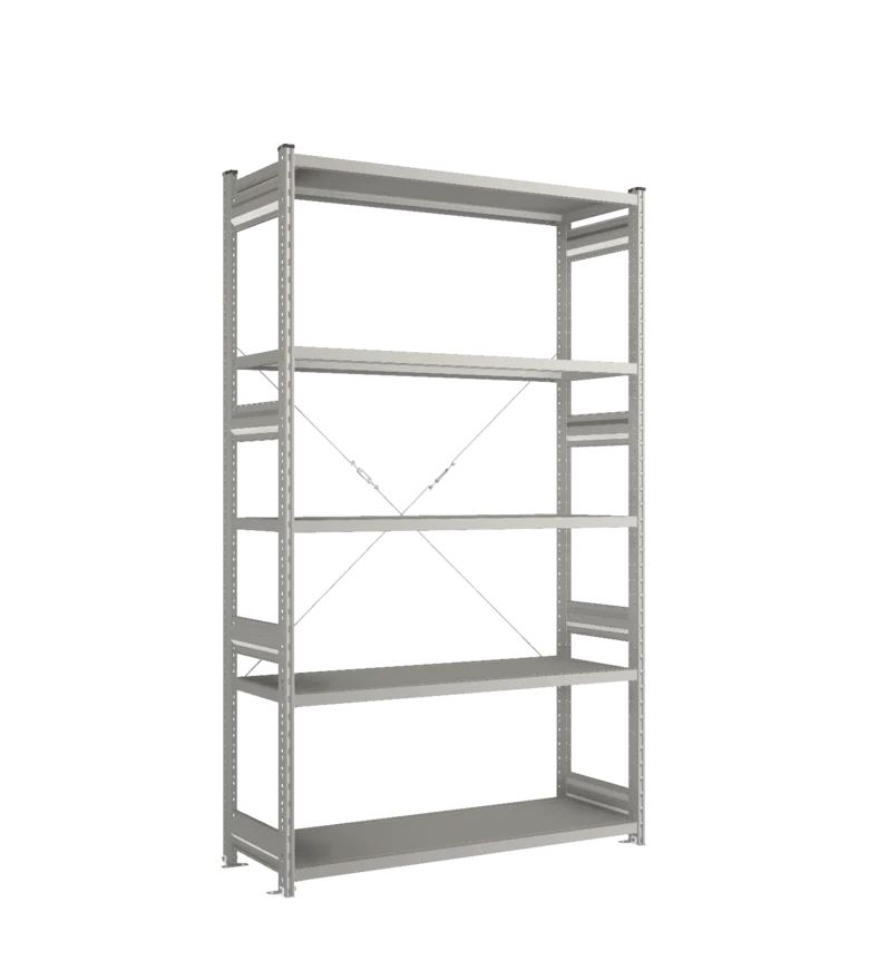 Стеллаж СТ-031-Цинк-2279-1300-500-5 полок-Без ребра жесткости