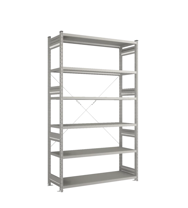 Стеллаж СТ-031-Цинк-2279-1300-500-6 полок-Без ребра жесткости
