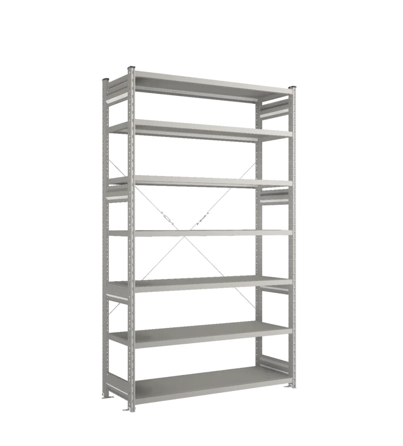 Стеллаж СТ-031-Цинк-2279-1300-500-7 полок-Без ребра жесткости