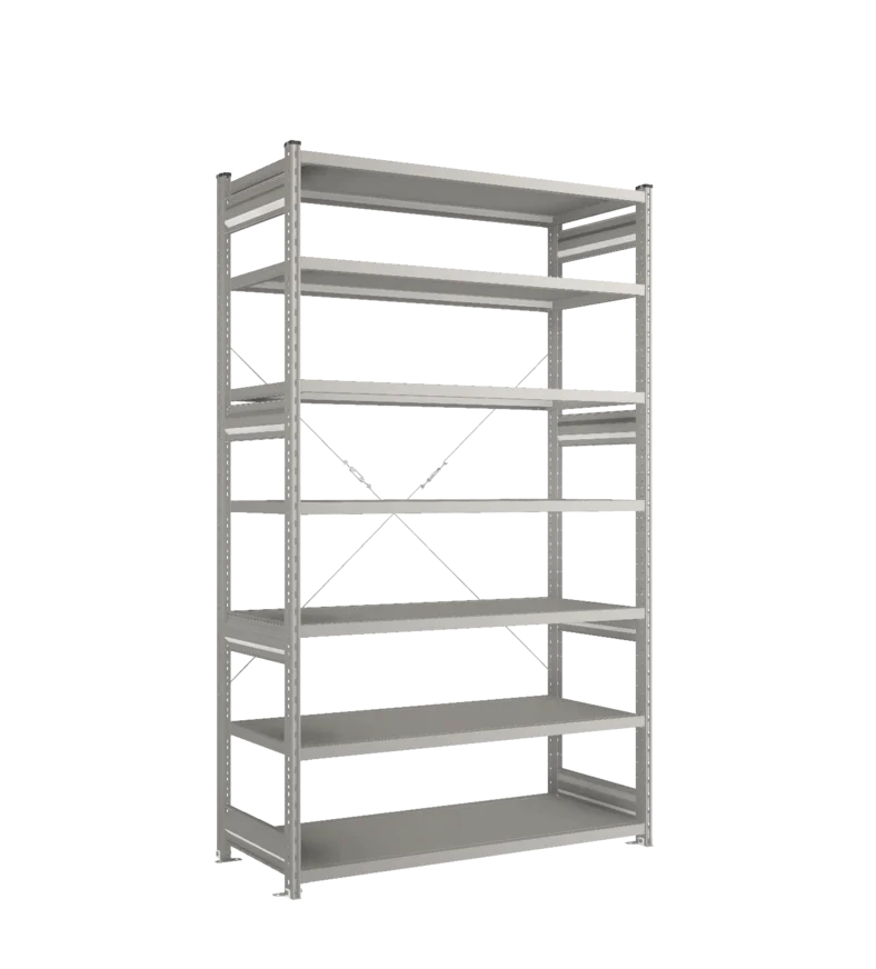 Стеллаж СТ-031-Цинк-2279-1300-600-7 полок-Без ребра жесткости