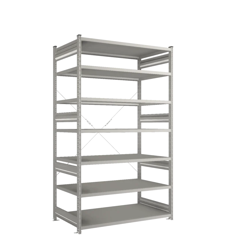 Стеллаж СТ-031-Цинк-2279-1300-800-7 полок-Без ребра жесткости