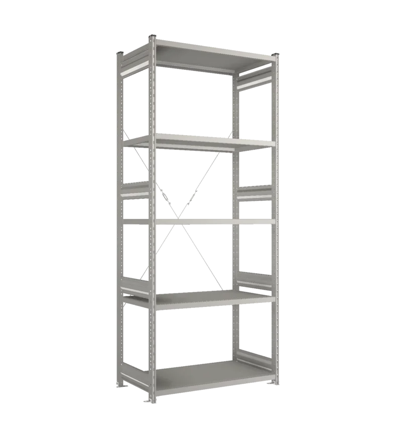 Стеллаж СТ-031-Цинк-2491-1000-600-5 полок-Без ребра жесткости