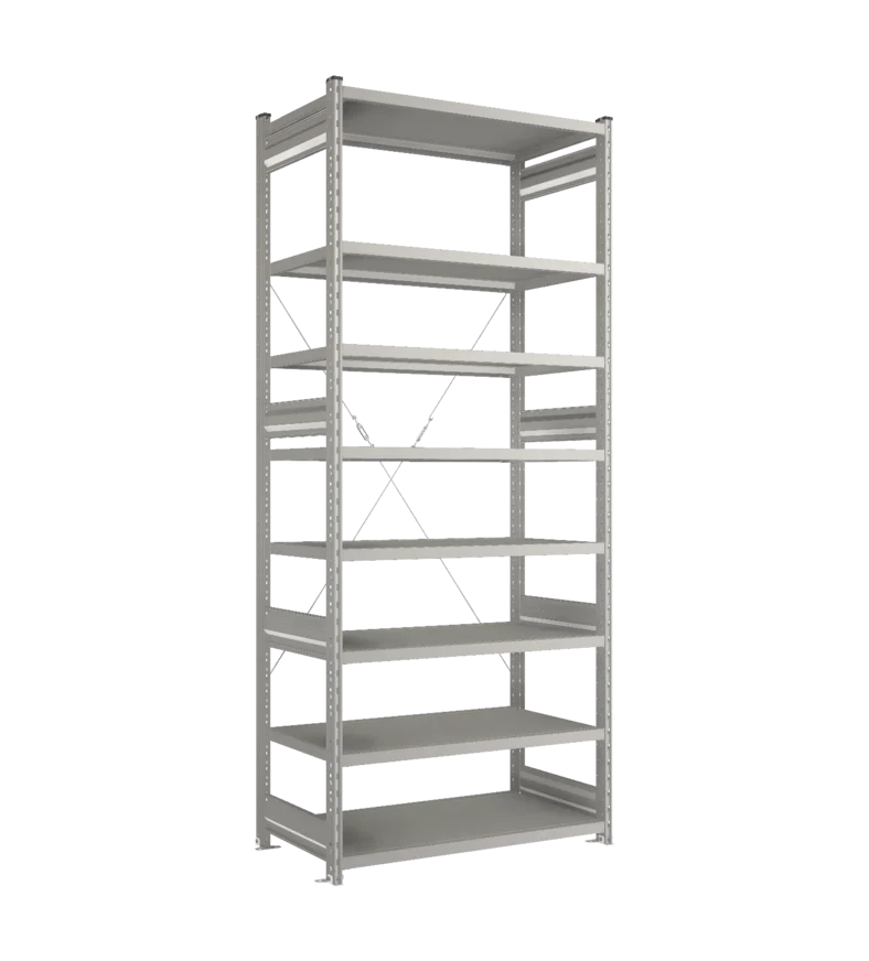 Стеллаж СТ-031-Цинк-2491-1000-600-8 полок-Без ребра жесткости