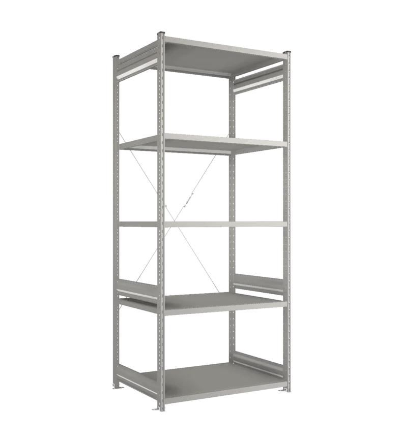 Стеллаж СТ-031-Цинк-2491-1000-800-5 полок-Без ребра жесткости