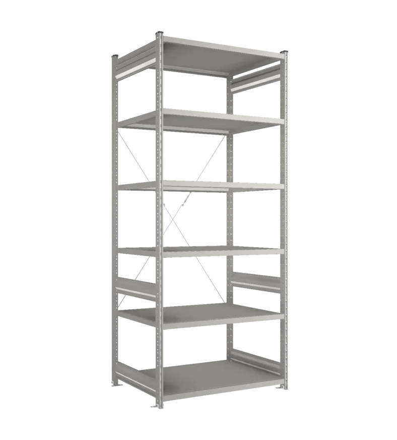 Стеллаж СТ-031-Цинк-2491-1000-800-6 полок-Без ребра жесткости