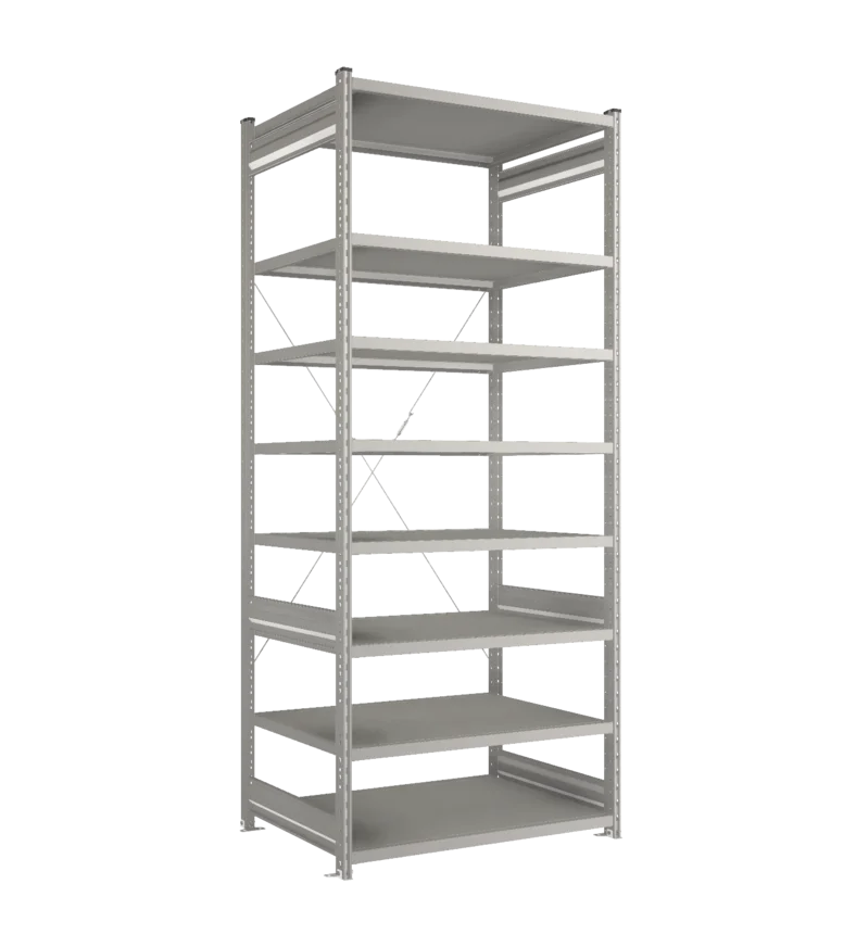 Стеллаж СТ-031-Цинк-2491-1000-800-8 полок-Без ребра жесткости