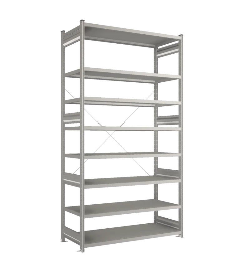 Стеллаж СТ-031-Цинк-2491-1300-600-8 полок-Без ребра жесткости