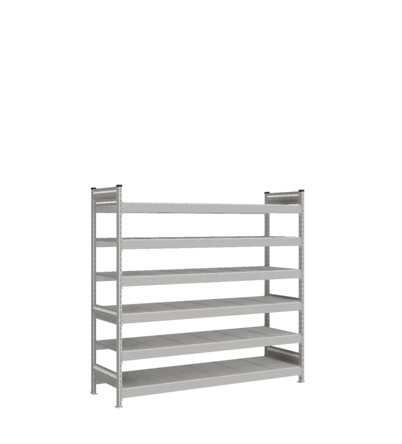 Стеллаж СТ-023 - RAL 7038 - 1800 - 600 - 1800 - RAL 7038 - 6