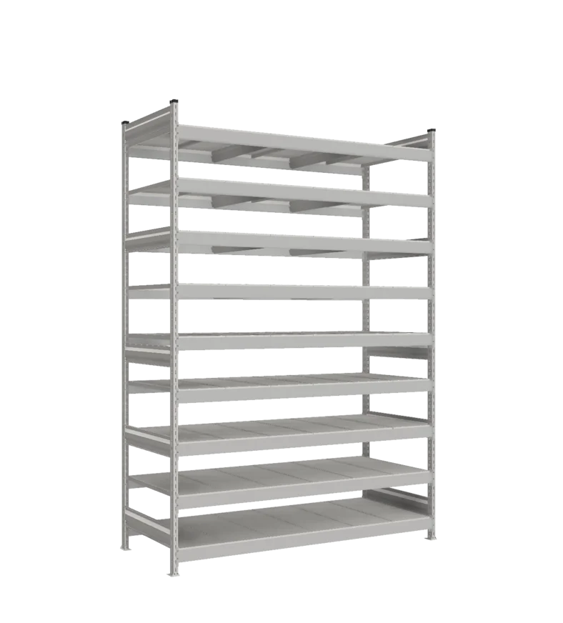 Стеллаж СТ-023 - RAL 7038 - 2700 - 800 - 1800 - Цинк - 9