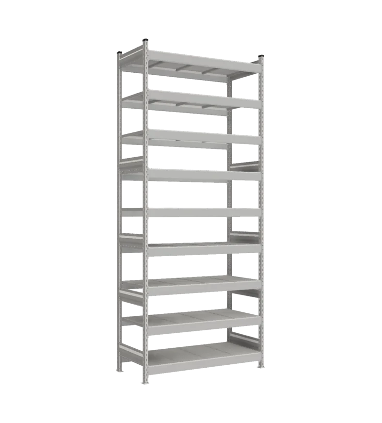 Стеллаж СТ-023 - RAL 7038 - 3000 - 600 - 1200 - Цинк - 9