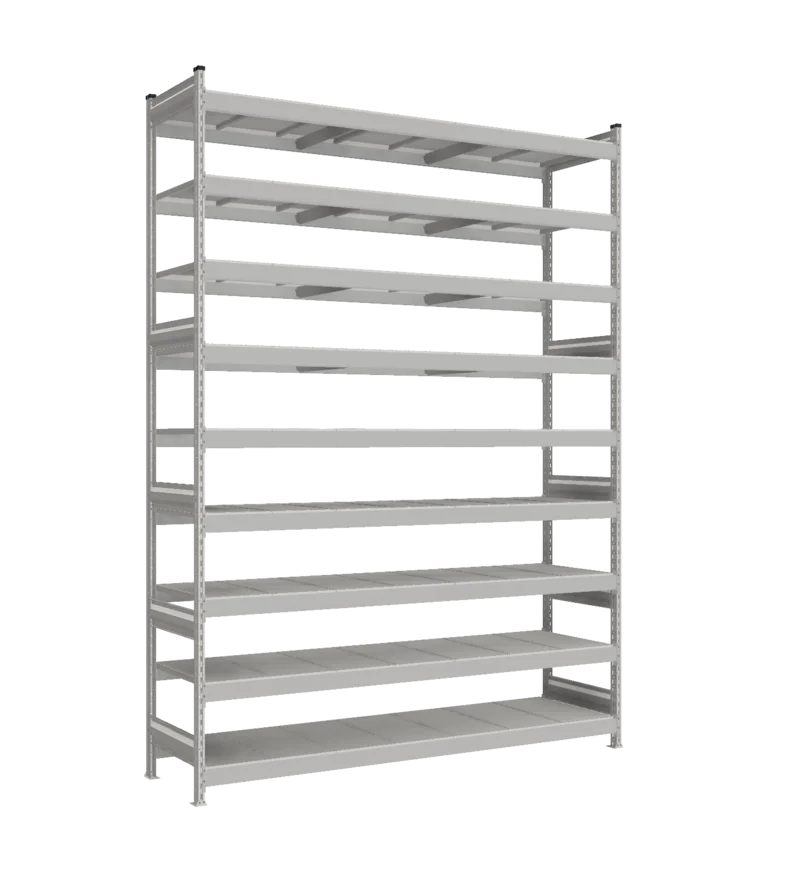 Стеллаж СТ-023 - RAL 7038 - 3000 - 600 - 2100 - Цинк - 9