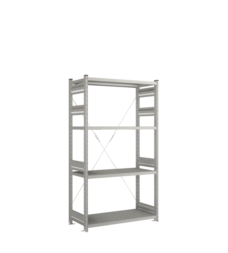 Стеллаж СТ-031-Цинк-1855-1000-500-4 полки-С добавлением ребра жесткости