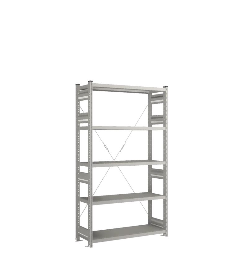 Стеллаж СТ-031-Цинк-1855-1000-400-5 полок-С добавлением ребра жесткости