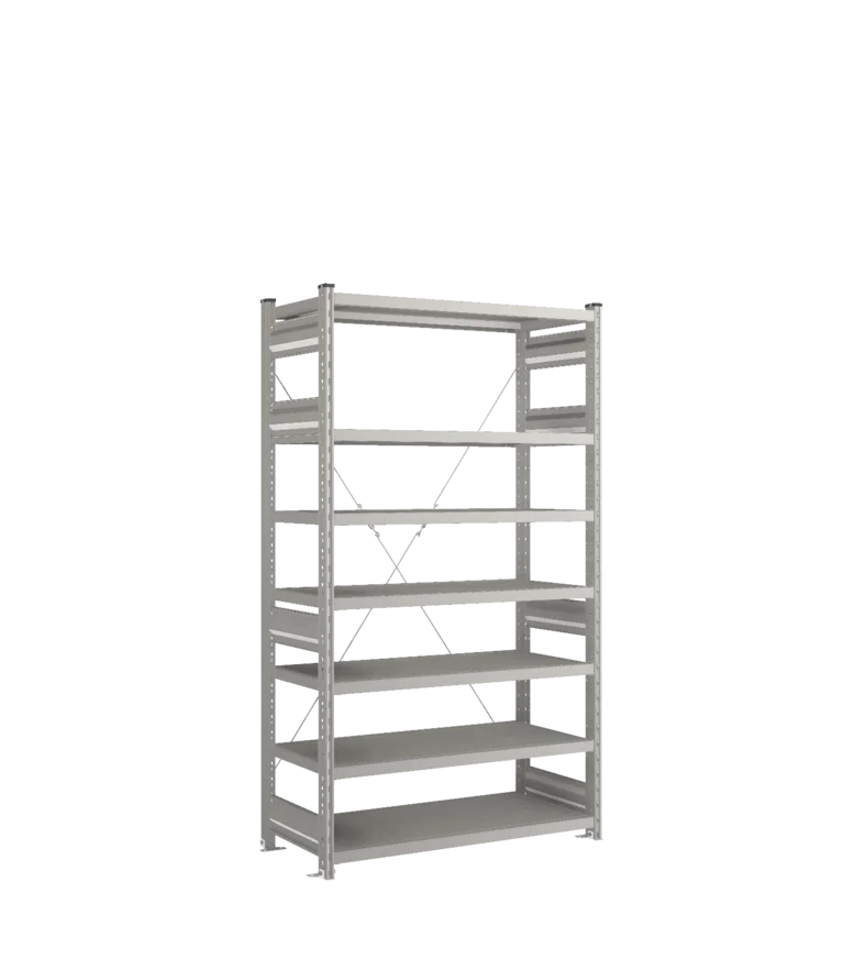 Стеллаж СТ-031-Цинк-1855-1000-500-7 полок-С добавлением ребра жесткости