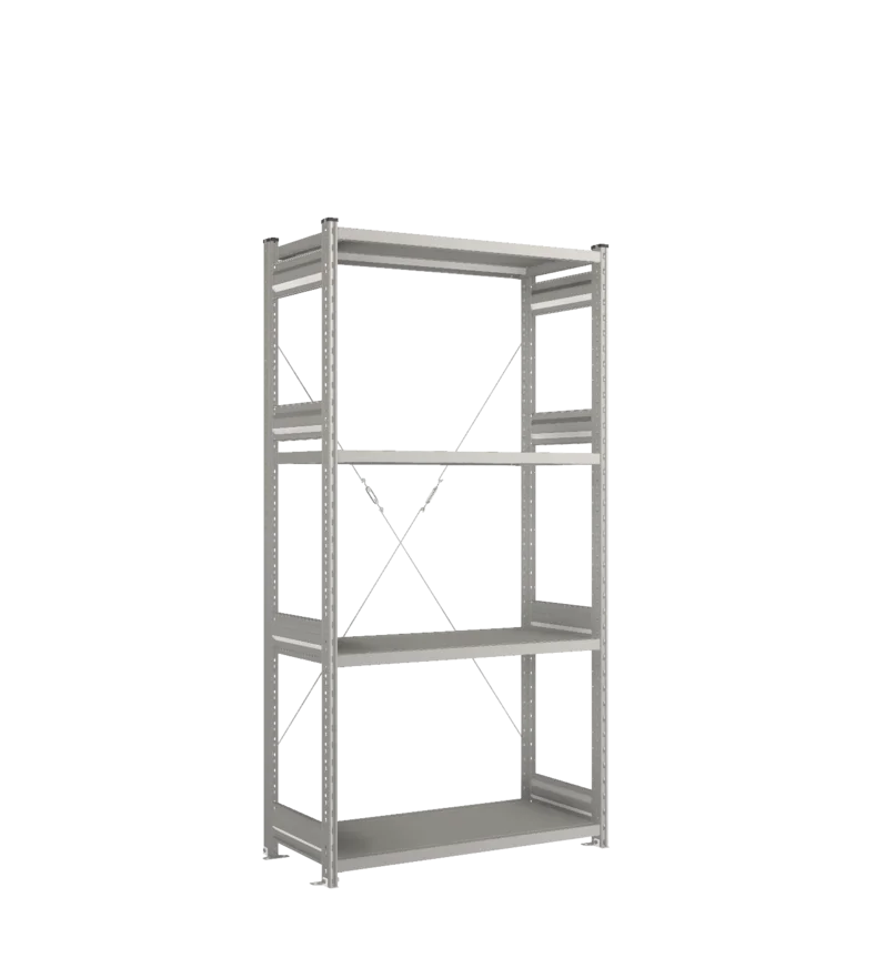 Стеллаж СТ-031-Цинк-2067-1000-500-4 полки-С добавлением ребра жесткости
