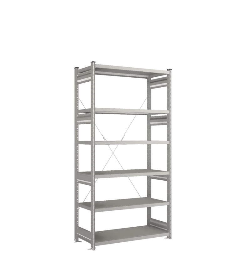 Стеллаж СТ-031-Цинк-2067-1000-500-6 полок-С добавлением ребра жесткости