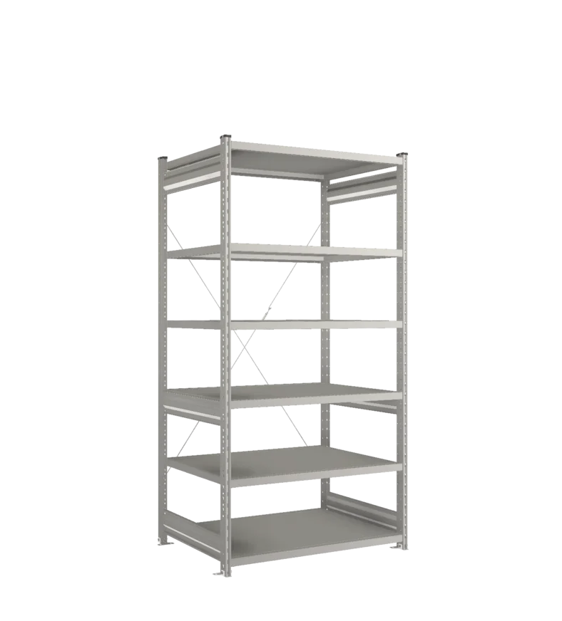 Стеллаж СТ-031-Цинк-2067-1000-800-6 полок-С добавлением ребра жесткости