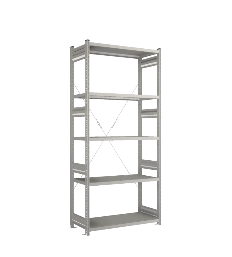 Стеллаж СТ-031-Цинк-2279-1000-500-5 полок-С добавлением ребра жесткости
